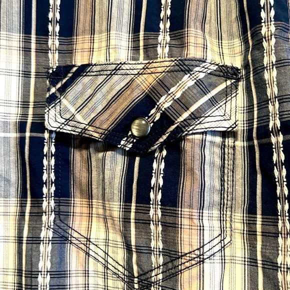 🍻🍺🍻 MOON SHINE SPIRIT PLAID PEARL SNAP SHIRT NWT SIZE SMALL🍻🍺🍻 - Picture 6 of 10